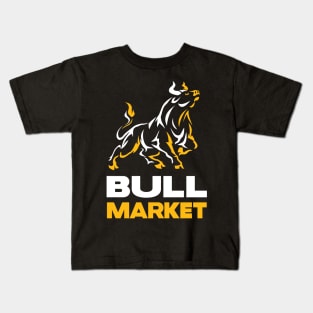 Bull Market Stock Trader Wallstreet Investor Kids T-Shirt